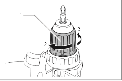 Installing or removing driver bit/ drill bit