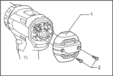 Replacing carbon brushes - Step 2