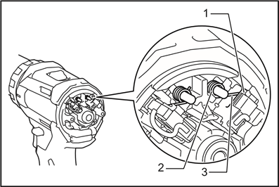 Replacing carbon brushes - Step 3