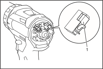 Replacing carbon brushes - Step 4
