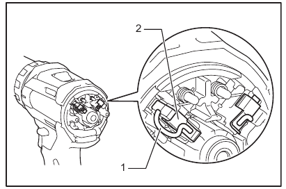 Replacing carbon brushes - Step 5