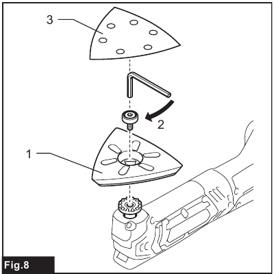 ASSEMBLY - Installing a sanding paper