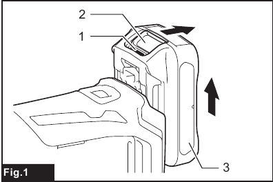 Installing or removing battery cartridge