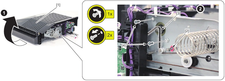 Removing the Buffer Pass Motor - Step 1