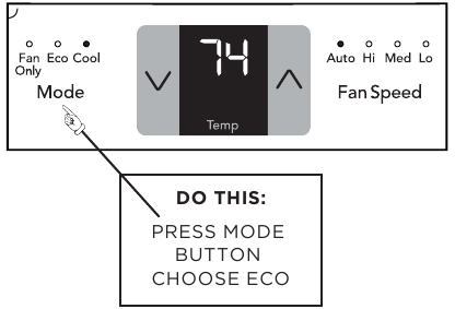 ECO (ENERGY SAVER) MODE - Step 1