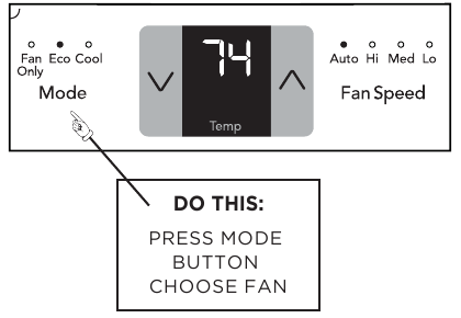 TO OPERATE ON FAN - Step 1