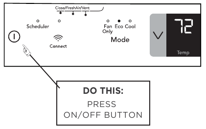 TO TURN UNIT OFF - Step 1