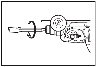 Bit angle (chipping, scaling, demolishing) - Step 2