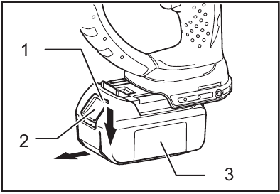 Installing or removing battery cartridge