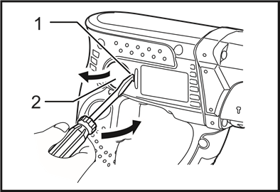 Replacing carbon brushes - Step 2