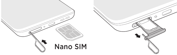 Inserting the SIM card