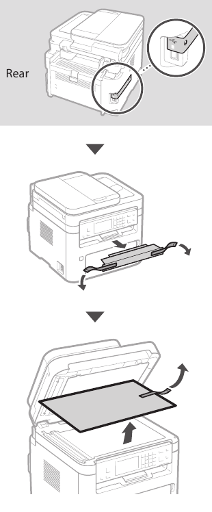 Removing the Packing Material - Step 2