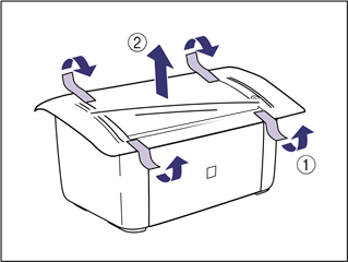 Removing the Packing Materials - Step 1