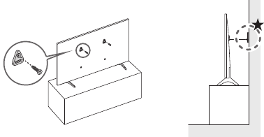 Preventing the TV from falling