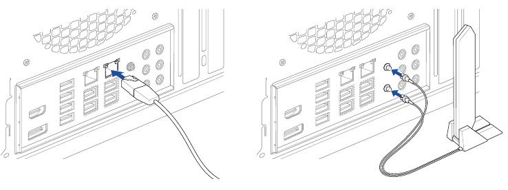 Connect to the Internet via Ethernet/Wi-Fi antenna