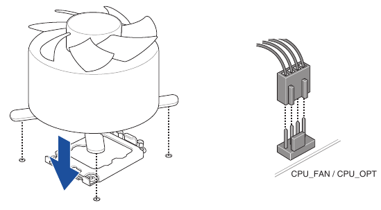 Install the cooling system - Method 1 - Air Cooler