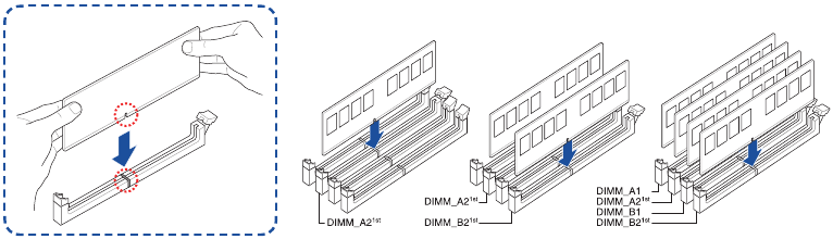 Install key components - Install the Memory