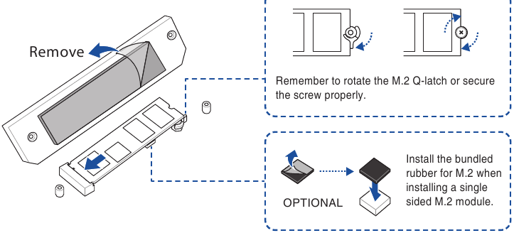 Install key components - Install the M.2 SSD