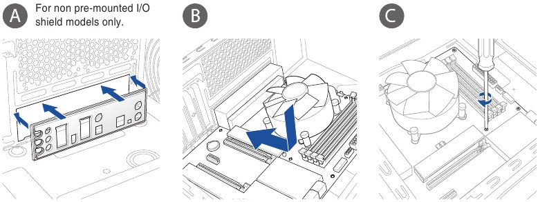Install the motherboard into the chassis
