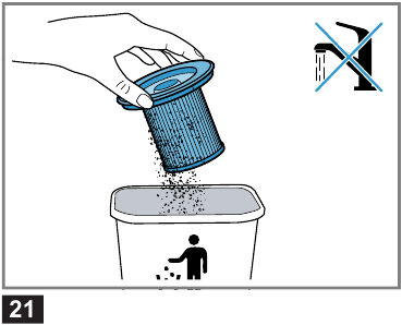 Cleaning the filter unit - Step 3