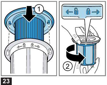 Cleaning the filter unit - Step 5