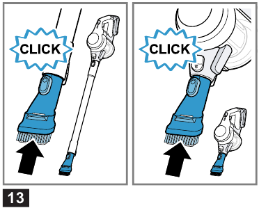 Vacuuming with accessories - Step 1
