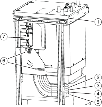 Cable inlets to the indoor unit