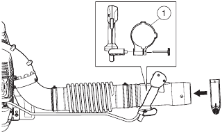 Assembling blow pipe and control handle - Step 2