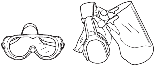 Wear approved eye protection