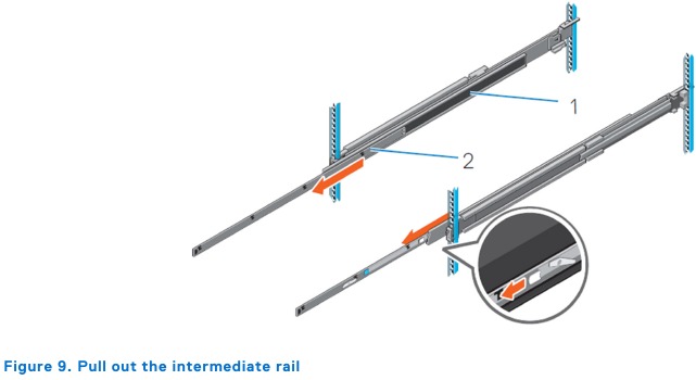 Install the system in the cabinet - Step 1