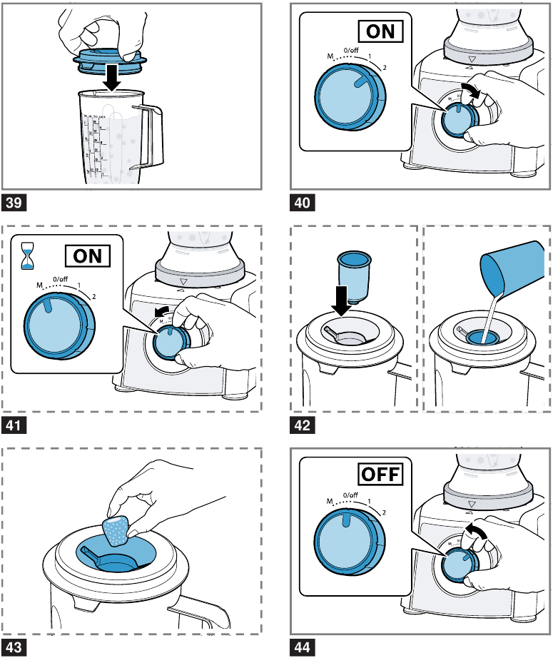 Processing ingredients with blender - Step 2