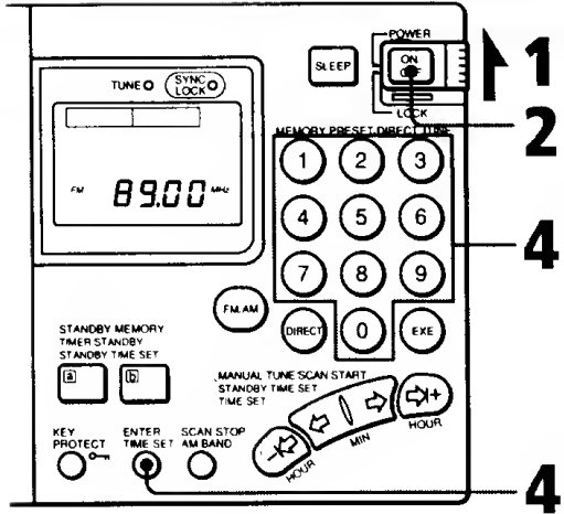 Presetting a Station - Step 1