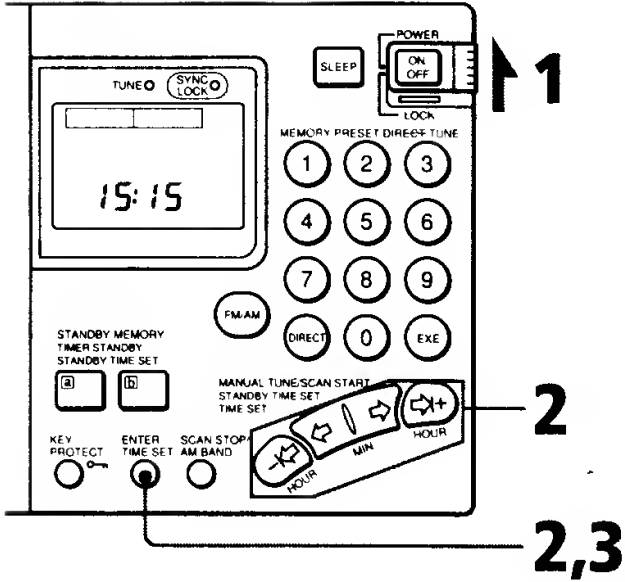 Setting the Clock - Step 1
