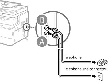 Connect a telephone cable