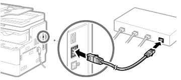 Connect the LAN cable