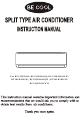 Be Cool BC18SK2001QW Instruction Manual