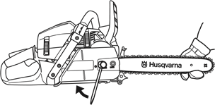 Fitting the bar and chain - Step 3