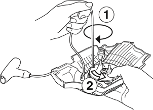 Starter - Tensioning the recoil spring