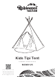 Robincool Kids Tipi Tent MCM0125 Assembly Instructions