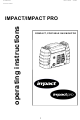 Honeywell IMPACT Operating Instructions Manual