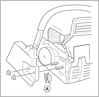 Assembling the guide bar and chain - Step 1