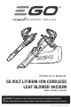 EGO LV5000E Operator's Manual