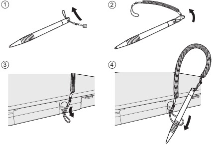 Use the tether to attach the stylus to the computer