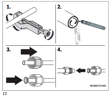 Connecting refrigerant lines to the indoor and outdoor unit