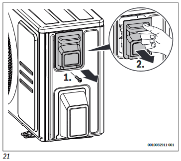 Connecting the outdoor unit - Step 1
