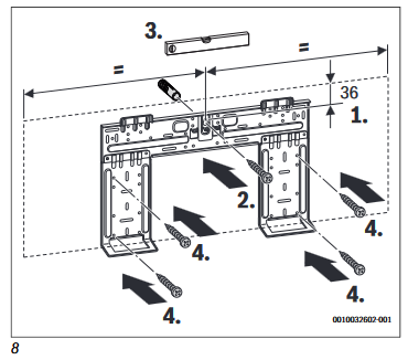 Installing the indoor unit - Step 3