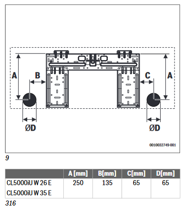 Installing the indoor unit - Step 4