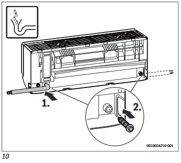 Installing the indoor unit - Step 5