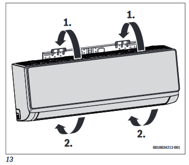 Installing the indoor unit - Step 7
