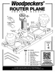 Woodpeckers ROUTER PLANE Owner's Manual